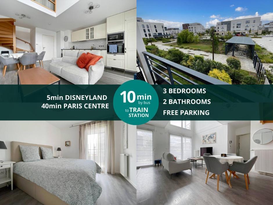 Le Colisee - Appartement Duplex Pour 6 A Disneyland Paris Montevrain Bagian luar foto